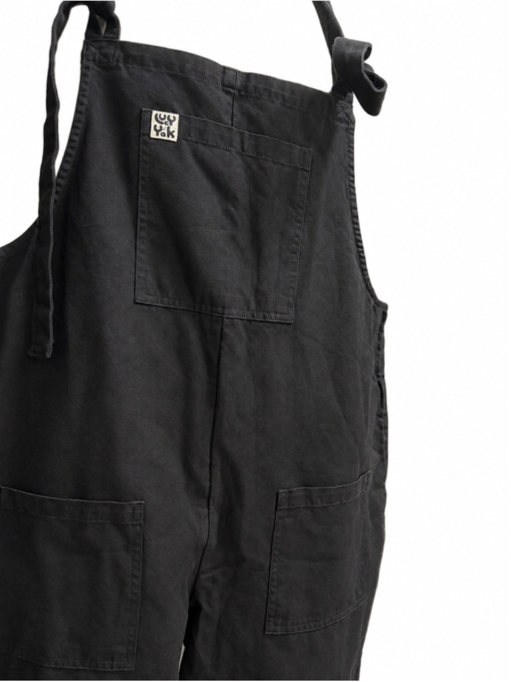 Women's Lucy & Yak Black Organic Cotton Overalls Size 14 NWT Black - Picture 4 of 6